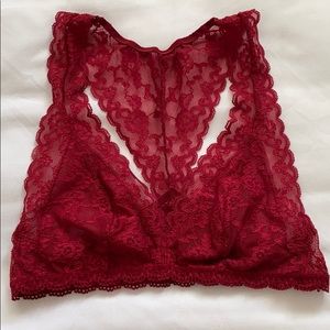Victoria’s Secret red lace bralette